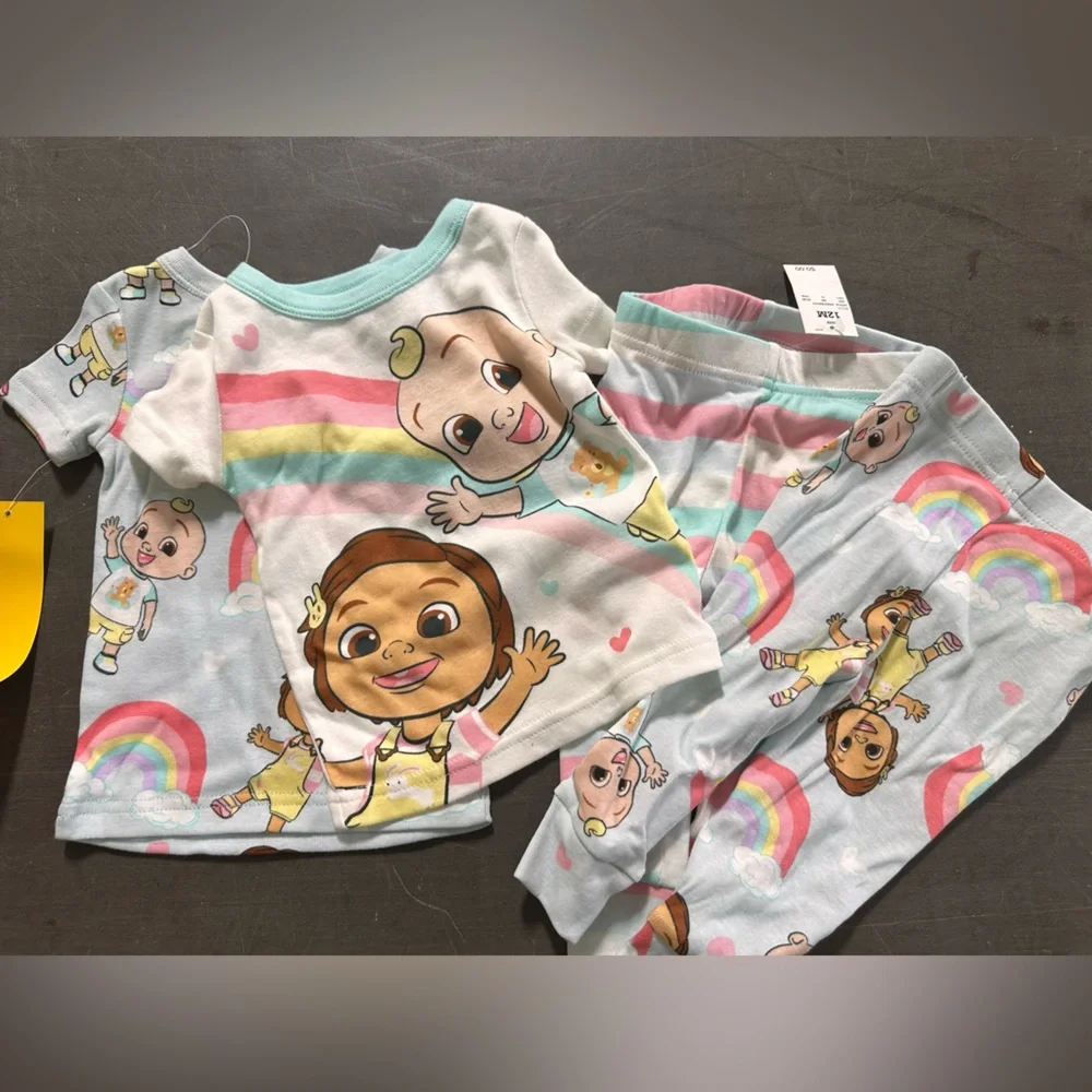 Cat & Jack Yellow and Blue Short Sleeve Tees 12 mo lot - Picture 8 of 10